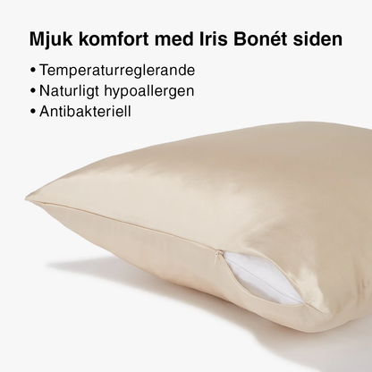 Vaniljfärgat sidenörngott med dold dragkedja – allergivänligt och antibakteriellt